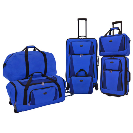 U.S. Traveler Bradford 5-Piece Luggage Set // Blue