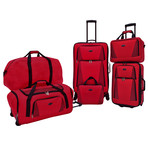 U.S. Traveler Bradford 5-Piece Luggage Set // Red