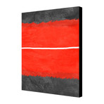 Grey And Red Abstract 2 (15"L x 20"H)