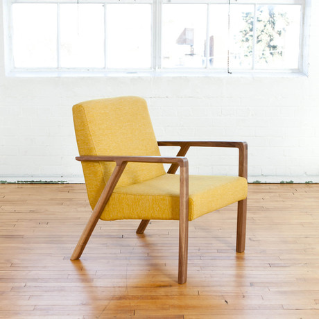 Mid-Back Chair (Green + Maple Legs)