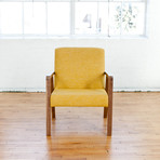 Mid-Back Chair (Green + Maple Legs)