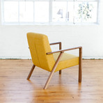 Mid-Back Chair (Green + Maple Legs)