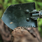 Folding Shovel w/ Pick, Military Compass, & Pocket Wire Saw