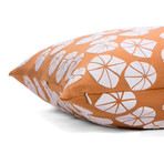 Flower Pillow Cover // Orange (24''L x 12''H)