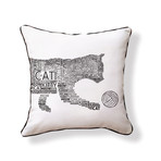 Typography Cat Pillow