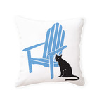 Adirondack Chair with Black Cat