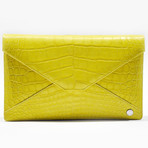 Adysen Envelope Clutch // Yellow Alligator