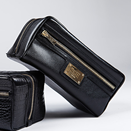 Large Toiletry // Black Leather