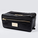 Large Toiletry // Black Alligator