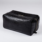 Large Toiletry // Black Alligator