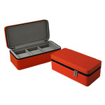 Leatherette 3-Slot Zipper Travel Case // Orange (Orange)