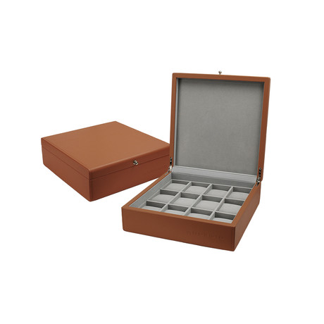 Leatherette 12-Slot Collector's Watch Box // Tan (Tan)