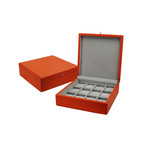 Leatherette 12-Slot Collector's Watch Box // Orange (Orange)