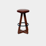 X Bar Stool in Tobacco Leather