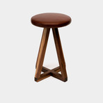 X Counter Stool in Tobacco Leather