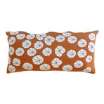 Flower Pillow Cover // Orange (24''L x 12''H)