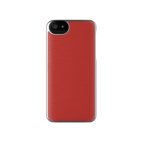 Leather Wrap Case for iPhone 5/5s // Coral + Silver