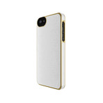 Leather Wrap Case for iPhone 5/5s // White + Gold