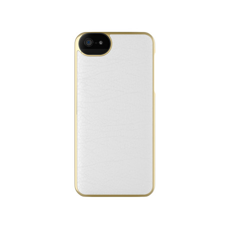 Leather Wrap Case for iPhone 5/5s // White + Gold