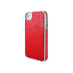 Leather Wrap Case for iPhone 4/4s // Scarlet + Silver