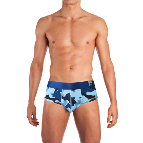 M-Series //  Blue Camouflage Brief (Small)