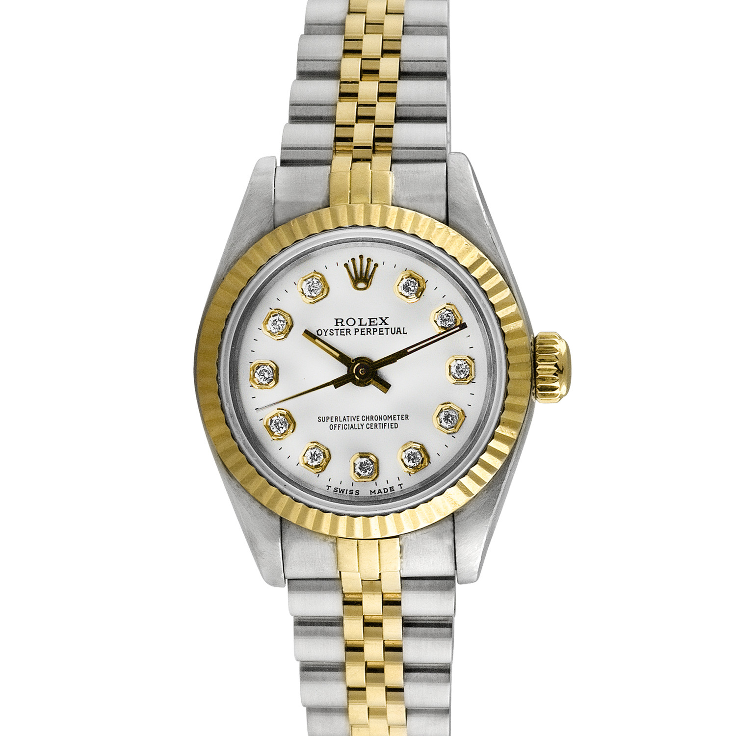 Rolex Oyster Perpetual 2-Tone // White 