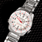 Aviatore Automatic Bracelet // White & Steel