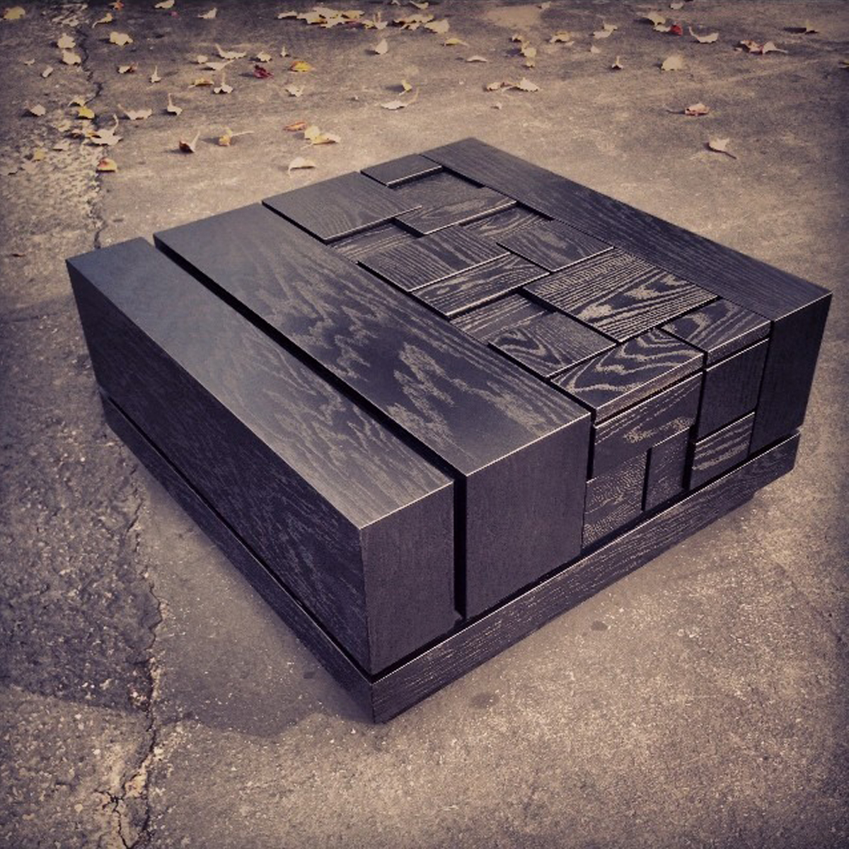 abaci black 34 // square coffee table (two-tone finish // black abaci black 34 // square coffee table (two-tone finish // black