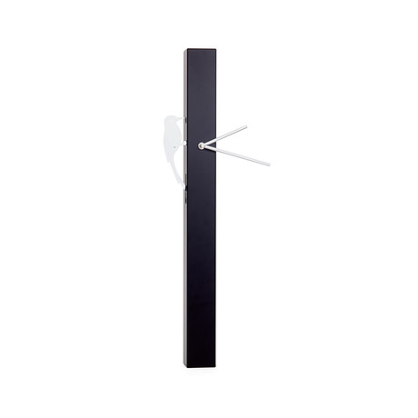 Woodpecker Motion Bird Clock - Black