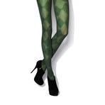 Heritage Argyle Pantyhose (Moss Green // Size A)