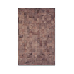 Barcelona Cowhide Small Patch Rug // 5' x 8' (Brown + White)