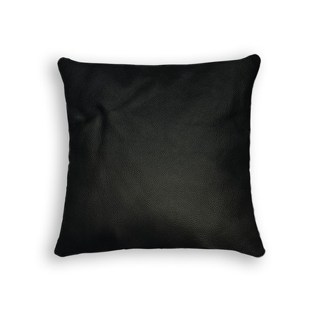 Natural Rugs // Sienna Leather Pillow (Black)