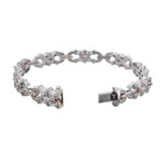 Elegant Mixed Cut Diamond Link Bracelet