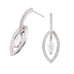 Modern Bridal Marquise Diamond Earrings