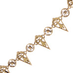 French Victorian Spike Style Yellow Gold Necklace // c. 1880's