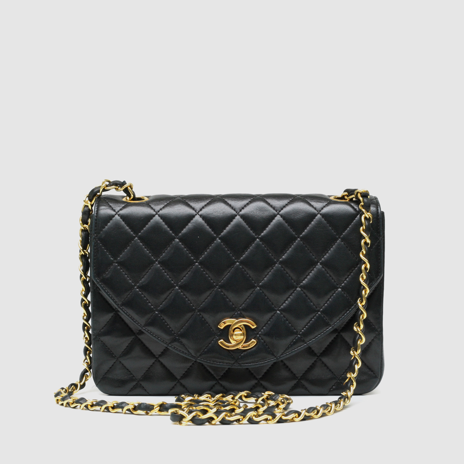 Chanel Small Flap Bag // Black Quilted Lambskin - Vintage Luxury Handbags - Touch of Modern