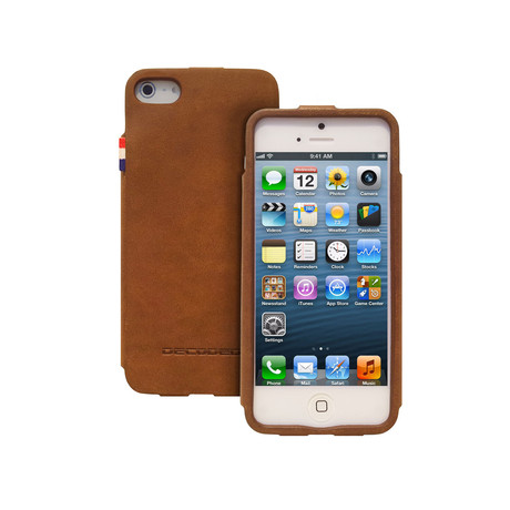 iPhone 5(S) Leather Frame // Brown