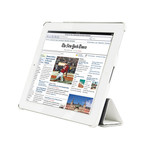 iPad 2/3/4 Leather Slim Cover // White
