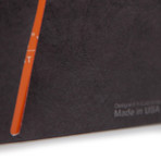 Stitched SlimFold(TM) Tyvek® Wallet-MICRO (Black and Orange)