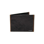 Stitched SlimFold(TM) Tyvek® Wallet-MICRO (Black and Orange)