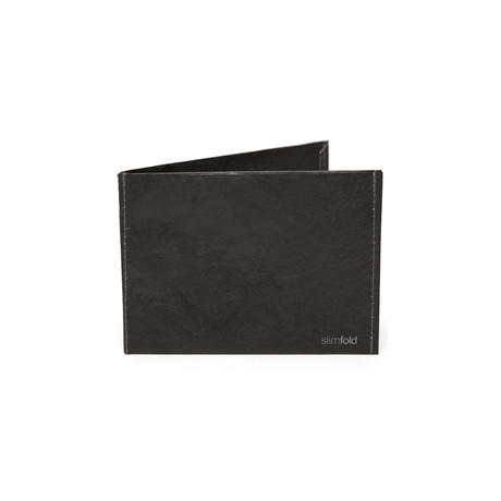 Stitched SlimFold(TM)Tyvek® Wallet-MICRO (Black and Gray)