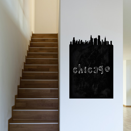 Chicago Chalkboard Skyline Wall Decal 
