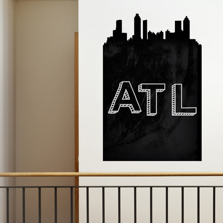 Atlanta Chalkboard Skyline Wall Decal 