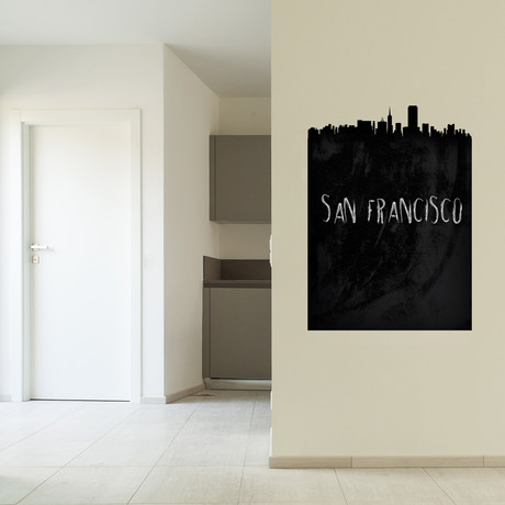 San Francisco Skyline Chalkboard Wall Decal