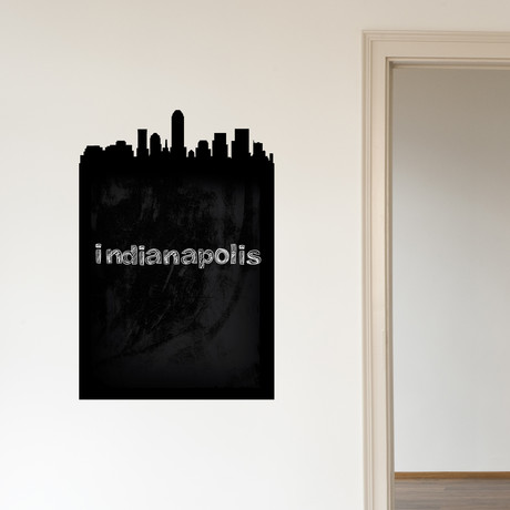 Indianapolis Skyline Chalkboard Wall Decal