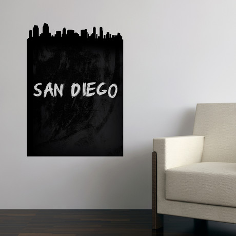 San Diego Skyline Chalkboard Wall Decal