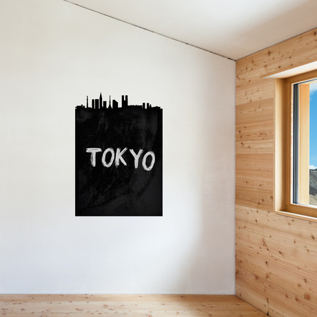 Tokyo Chalkboard Skyline Wall Decal 