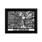 Los Angeles Cut Map with Text // 18"x 24"