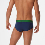 3 Pack Touch Contour Pouch Brief // Navy & Green (Large: 34-36")