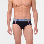 3 Pack Athletic Contour Pouch Brief // Black (Large: 34-36")